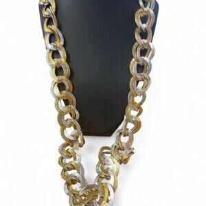 Gold and silver chunky chain